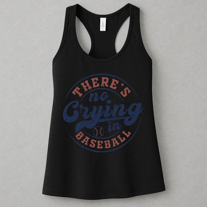 There Is No Crying In Baseball Funny Game Day Baseball Womens Tank Top