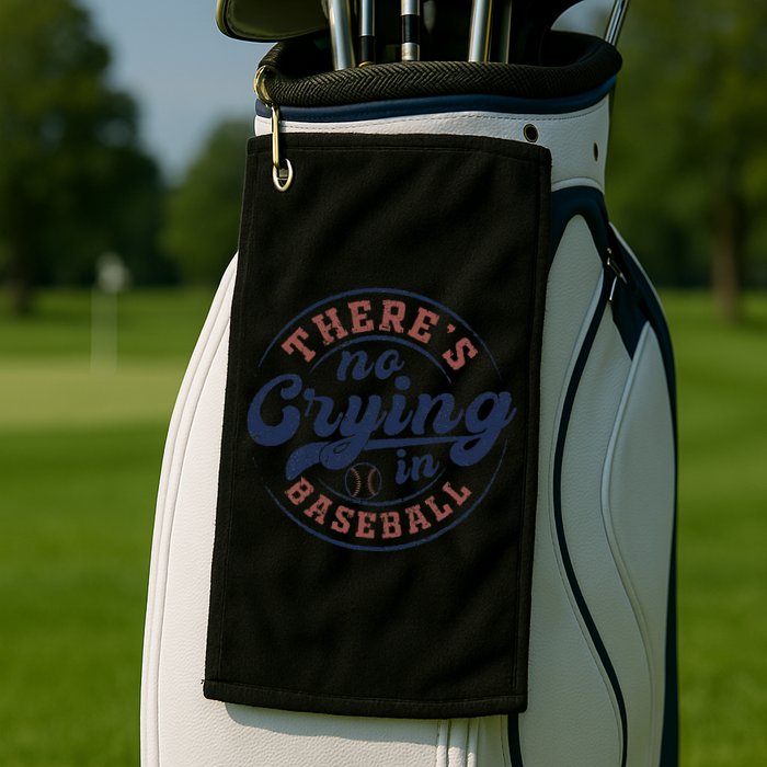There Is No Crying In Baseball Funny Game Day Baseball Golf Towel