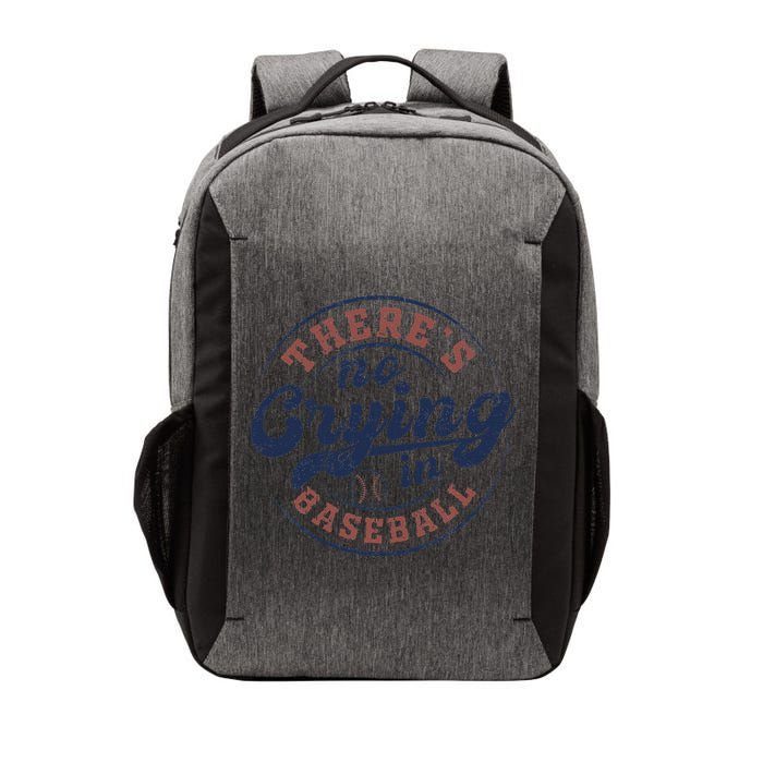 There Is No Crying In Baseball Funny Game Day Baseball Vector Backpack