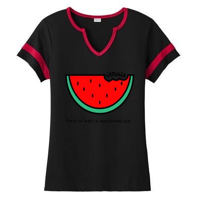 This Is Not A Watermelon Palestine Collection Ladies Halftime Notch Neck Tee