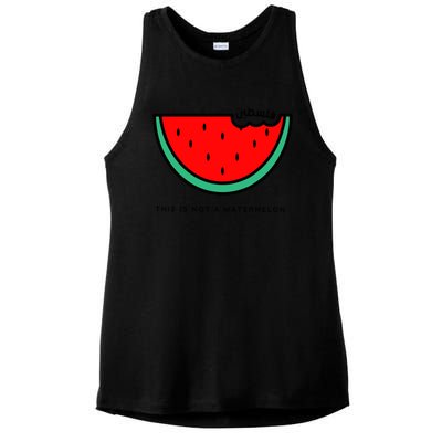 This Is Not A Watermelon Palestine Collection Ladies PosiCharge Tri-Blend Wicking Tank