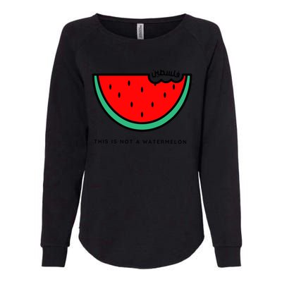 This Is Not A Watermelon Palestine Collection Womens California Wash Sweatshirt