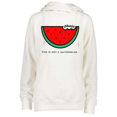 This Is Not A Watermelon Palestine Collection Womens Funnel Neck Pullover Hood