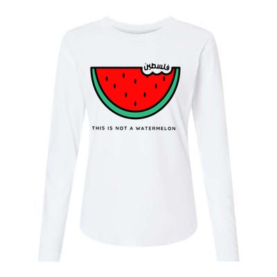 This Is Not A Watermelon Palestine Collection Womens Cotton Relaxed Long Sleeve T-Shirt