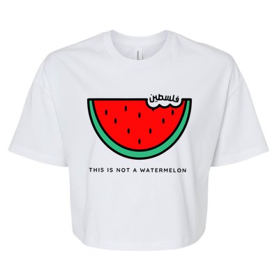 This Is Not A Watermelon Palestine Collection Bella+Canvas Jersey Crop Tee