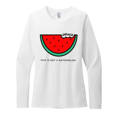 This Is Not A Watermelon Palestine Collection Womens CVC Long Sleeve Shirt