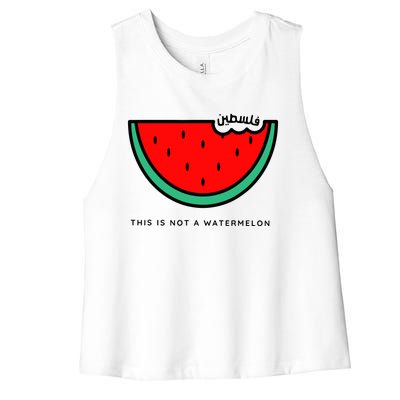 This Is Not A Watermelon Palestine Collection Women's Racerback Cropped Tank