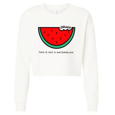 This Is Not A Watermelon Palestine Collection Cropped Pullover Crew