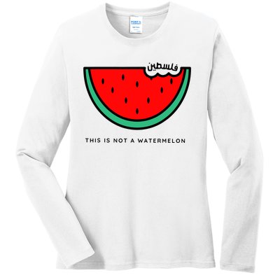 This Is Not A Watermelon Palestine Collection Ladies Long Sleeve Shirt