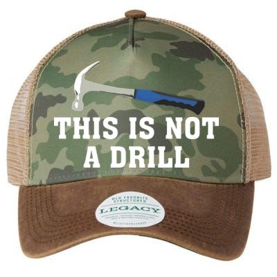 This Is Not A Drill Tools Hammer Builder Woodworking Legacy Tie Dye Trucker Hat