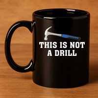 This Is Not A Drill Tools Hammer Builder Woodworking 11oz C Handle Ceramic Mug