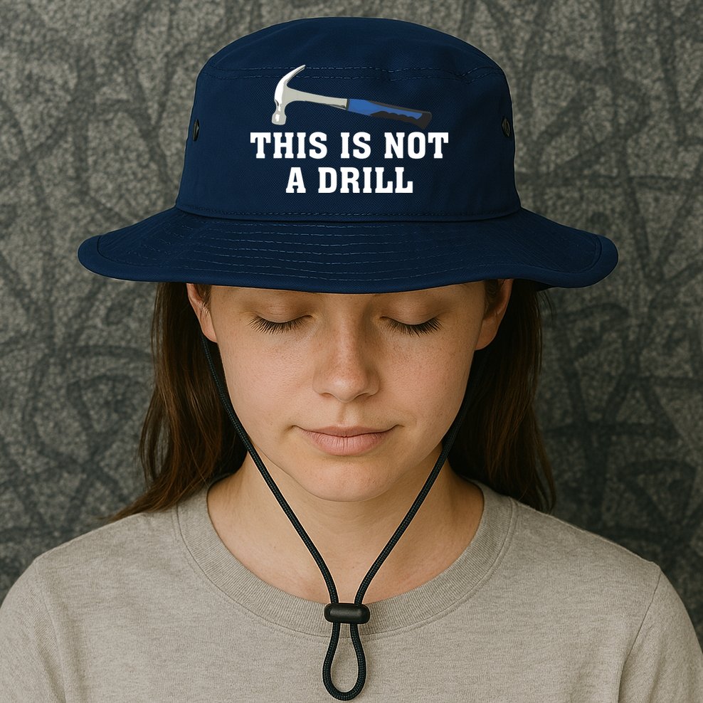 This Is Not A Drill Tools Hammer Builder Woodworking Bucket Hat
