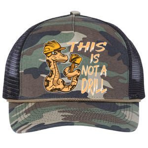 This Is Not A Drill Gift Funny Dad Joke Handy Meaningful Gift Retro Rope Trucker Hat Cap