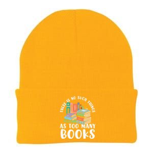 There Is No Such Things As Too Y Books Book Reading Gift Knit Cap Winter Beanie