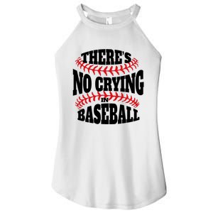 There Is No Crying In Baseball Funny Game Day Baseball Women's Perfect Tri Rocker Tank