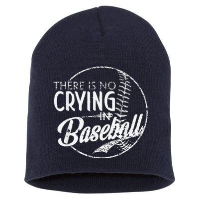 There Is No Crying In Baseball Sports Funny Baseball Short Acrylic Beanie