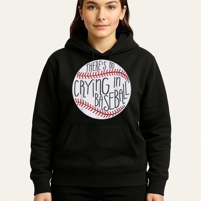 There Is No Crying In Baseball Funny Sports Ball Game Hoodie