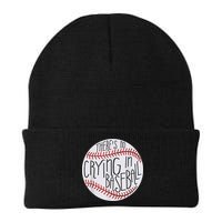 There Is No Crying In Baseball Funny Sports Ball Game Beanie