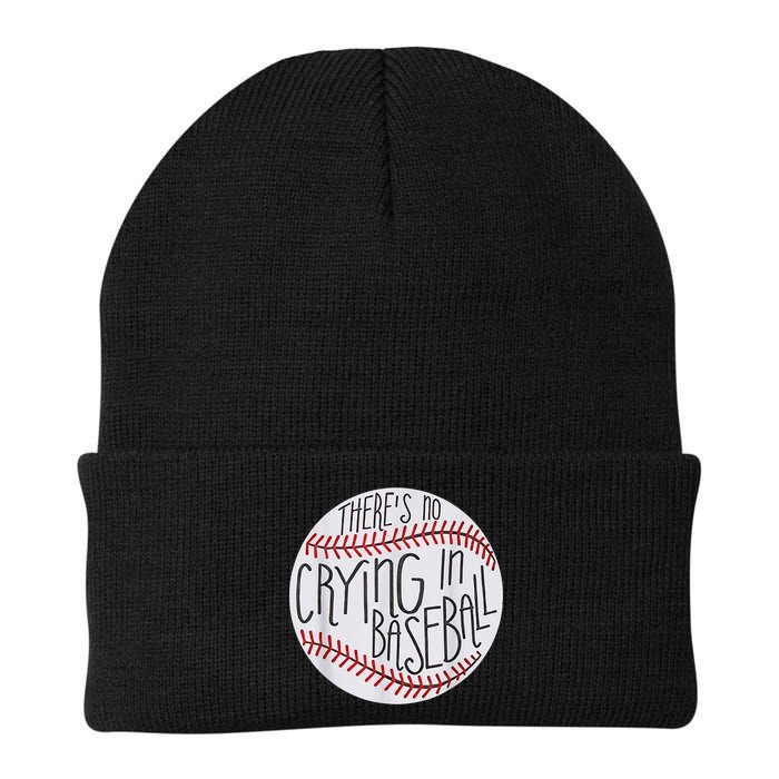 There Is No Crying In Baseball Funny Sports Ball Game Beanie