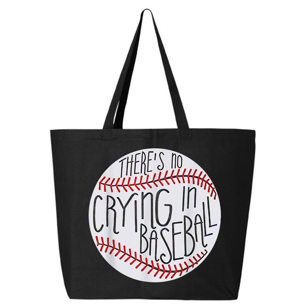 There Is No Crying In Baseball Funny Sports Ball Game 25L Jumbo Tote