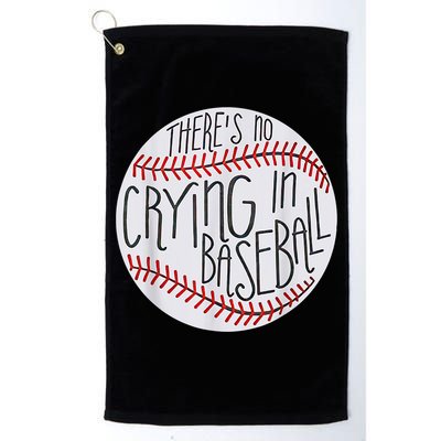 There Is No Crying In Baseball Funny Sports Ball Game Golf Towel