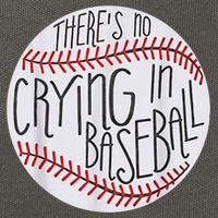 There Is No Crying In Baseball Funny Sports Ball Game Cotton Canvas Backpack