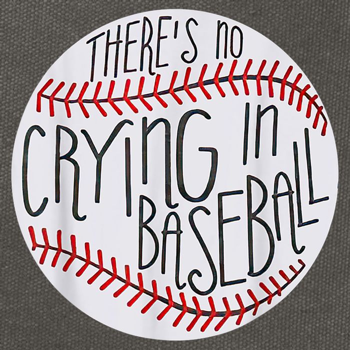 There Is No Crying In Baseball Funny Sports Ball Game Cotton Canvas Backpack
