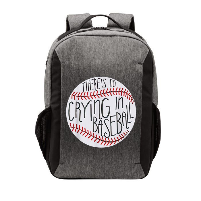 There Is No Crying In Baseball Funny Sports Ball Game Vector Backpack