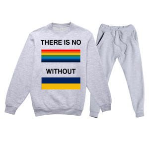 There Is No Rainbow Without Yellow And Blue Premium Crewneck Sweatsuit Set