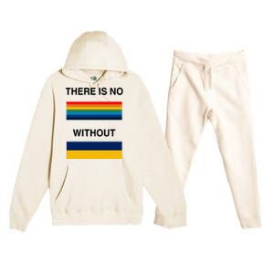 There Is No Rainbow Without Yellow And Blue Premium Hooded Sweatsuit Set