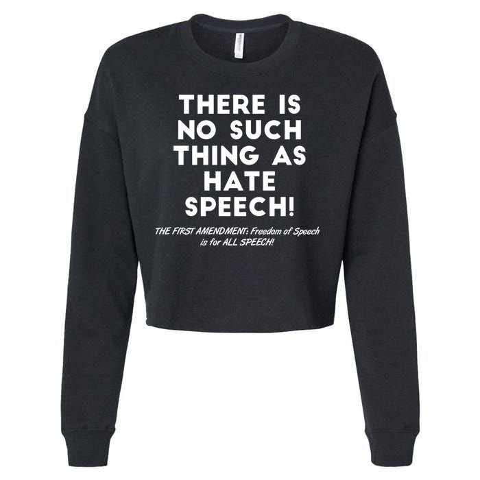 There Is No Such Thing As Hate Speech Cropped Pullover Crew