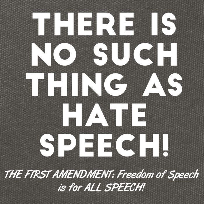 There Is No Such Thing As Hate Speech Cotton Canvas Backpack
