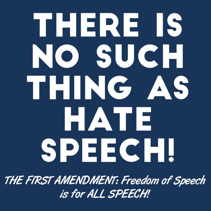 There Is No Such Thing As Hate Speech Drawstring Bag