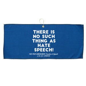 There Is No Such Thing As Hate Speech Large Microfiber Waffle Golf Towel