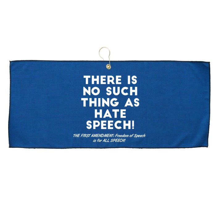 There Is No Such Thing As Hate Speech Large Microfiber Waffle Golf Towel