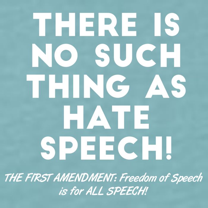 There Is No Such Thing As Hate Speech Sueded Cloud Jersey T-Shirt