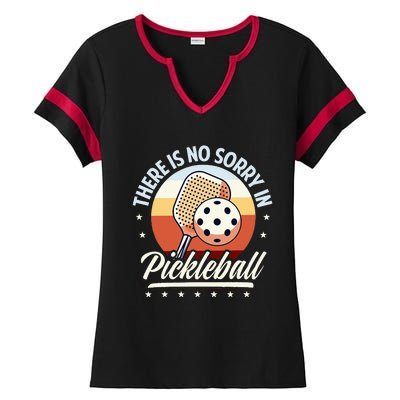 There Is No Sorry In Pickleball Ladies Halftime Notch Neck Tee