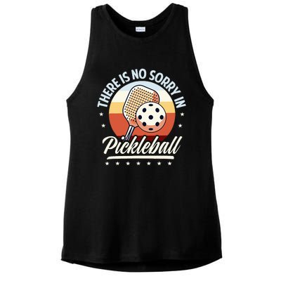 There Is No Sorry In Pickleball Ladies PosiCharge Tri-Blend Wicking Tank