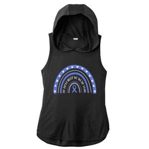 T1d In November We Wear Blue Diabetes Awareness Rainbow Gift Ladies PosiCharge Tri-Blend Wicking Draft Hoodie Tank