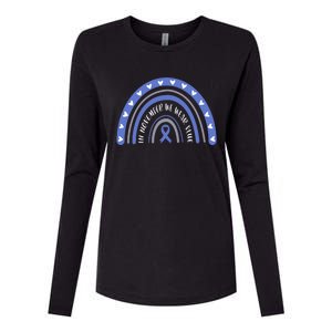 T1d In November We Wear Blue Diabetes Awareness Rainbow Gift Womens Cotton Relaxed Long Sleeve T-Shirt