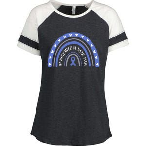 T1d In November We Wear Blue Diabetes Awareness Rainbow Gift Enza Ladies Jersey Colorblock Tee