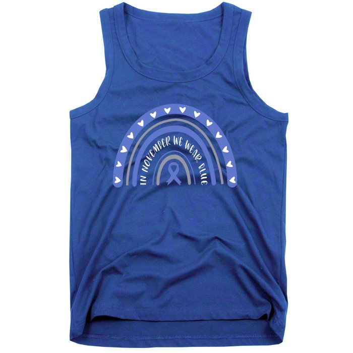 T1d In November We Wear Blue Diabetes Awareness Rainbow Gift Tank Top