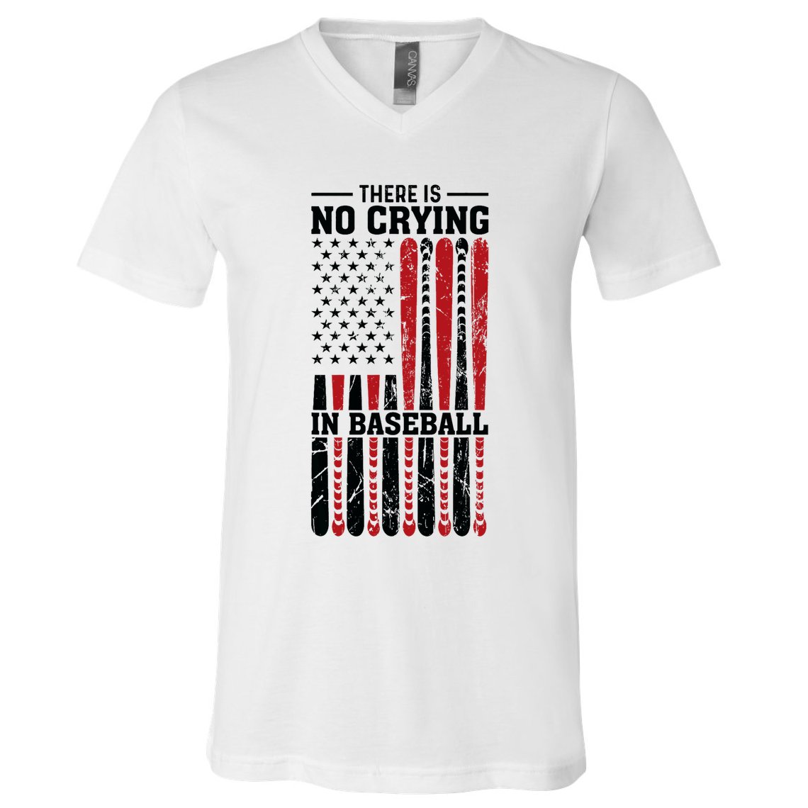 There Is No Crying In Baseball V-Neck T-Shirt