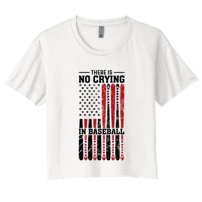 There Is No Crying In Baseball Crop Top