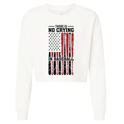 There Is No Crying In Baseball Cropped Pullover Crew
