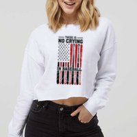 There Is No Crying In Baseball Cropped Pullover Crew