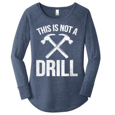 This Is Not Drill Woodworking Carpenter Woodworkers Novelty Cool Gift Women's Perfect Tri Tunic Long Sleeve Shirt