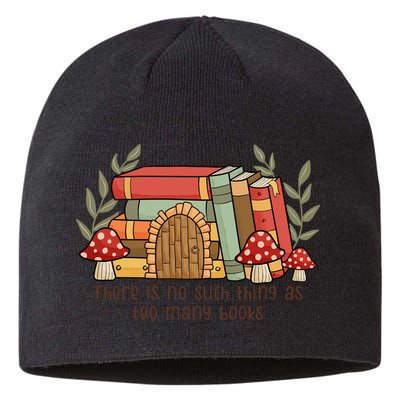 There Is No Such Thing As Too Many Books Gift For Reading Books Sustainable Beanie