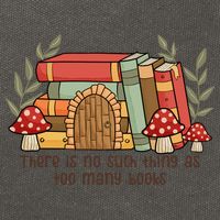 There Is No Such Thing As Too Many Books Gift For Reading Books Cotton Canvas Backpack