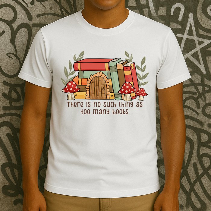 There Is No Such Thing As Too Many Books Gift For Reading Books T-Shirt